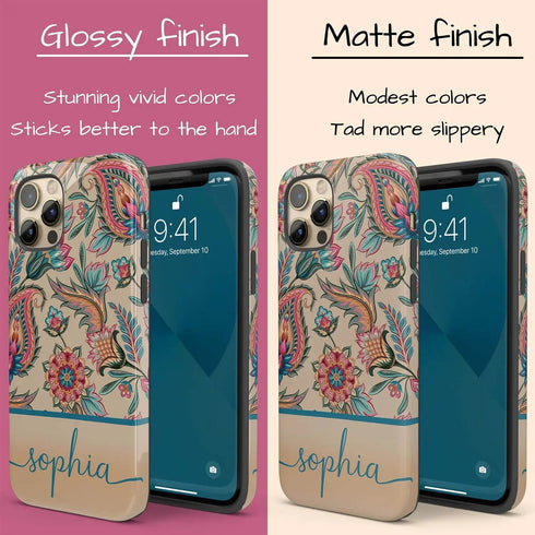 Oriental Paisley Personalized iPhone Case
